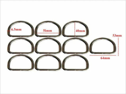 Dee Rings - 50mm Silver