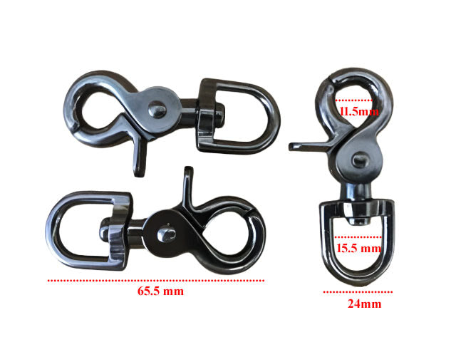 Trigger Snap Hook - Gun Metal 15mm