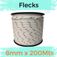 Marine Rope 8mm (Double Braid) — 200m Bulk Spool — Flecked Colors