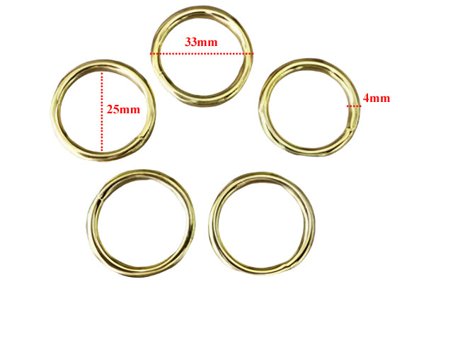 O Ring - 25mm x 4mm - Gold