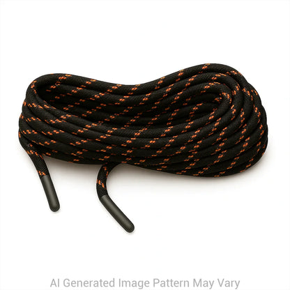 Black & Neon Orange X 550 Paracord Shoelaces