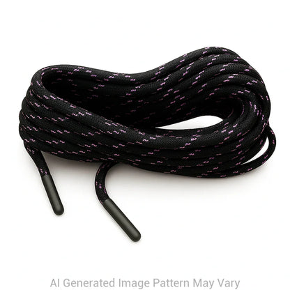 Black with Rose Pink X 550 Paracord Shoelaces
