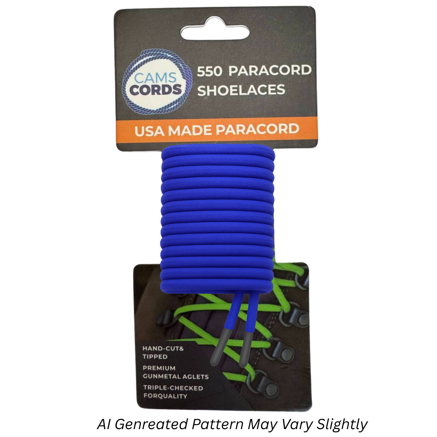 Electric Blue 550 Paracord Shoelaces