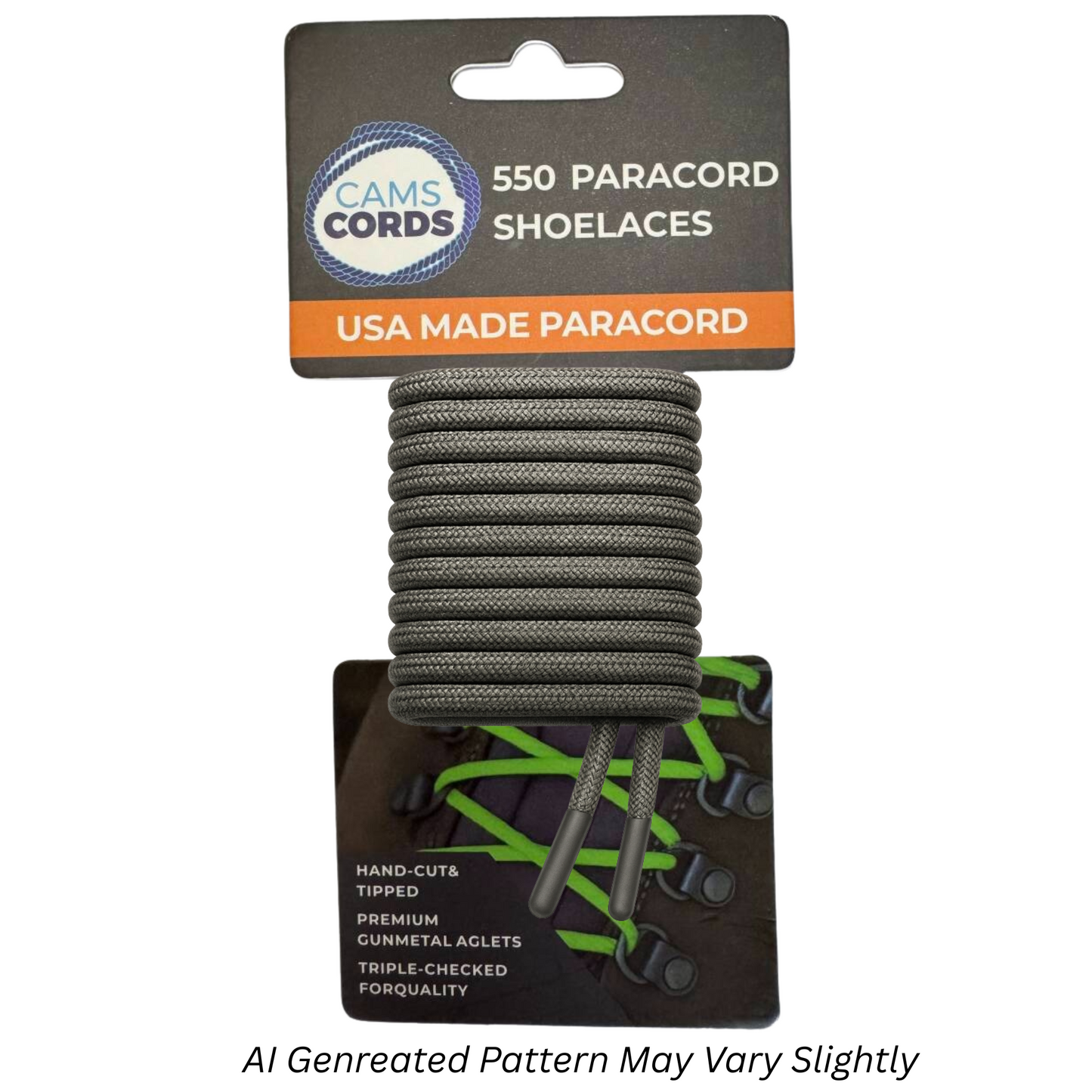 Fish n Fire Multi Camo Survival  550 Paracord Shoelaces