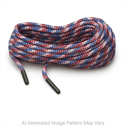 Red White Blue 550 Paracord Shoelaces