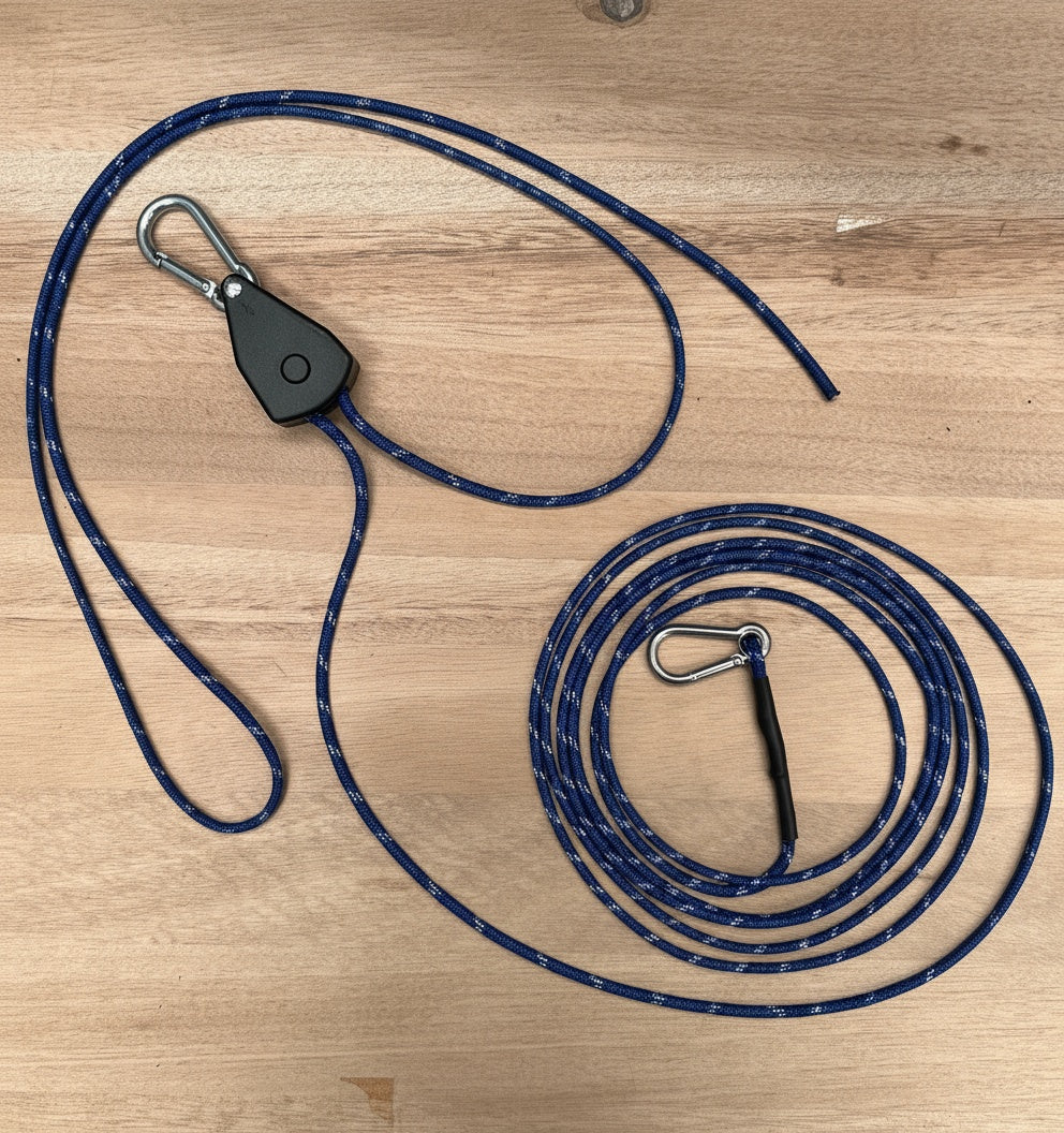 🏕️ Reflective 550 Paracord Guy Rope Pulley System – Premium Adjustable Camping Guylines