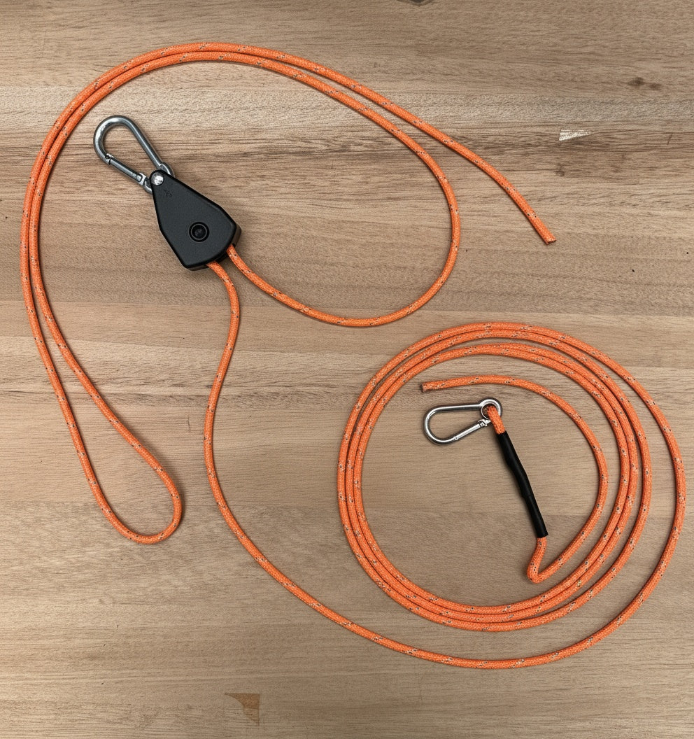 🏕️ Reflective 550 Paracord Guy Rope Pulley System – Premium Adjustable Camping Guylines