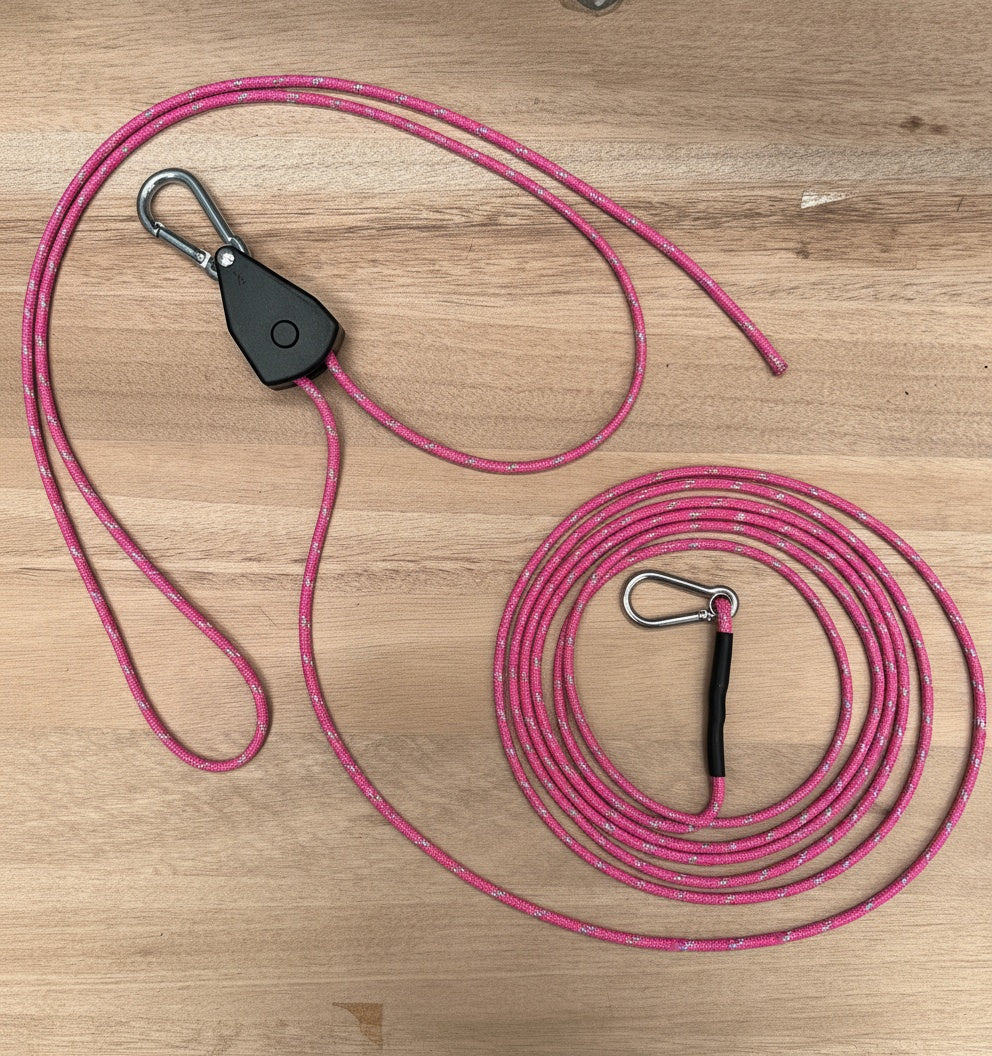 🏕️ Reflective 550 Paracord Guy Rope Pulley System – Premium Adjustable Camping Guylines