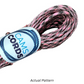 Rose Pink-Black 50/50 550 Paracord Shoelaces
