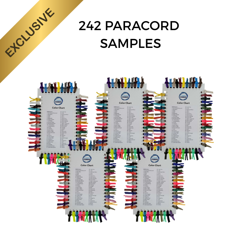 550 Paracord Reference Boards – Full Collection of 242 Colours & Patterns