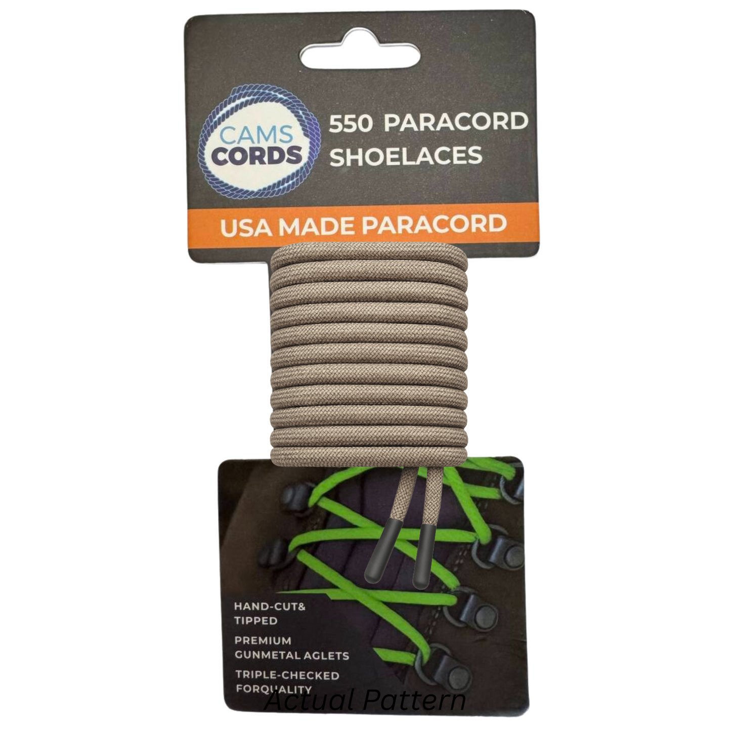 Tan 550 Paracord Shoelaces