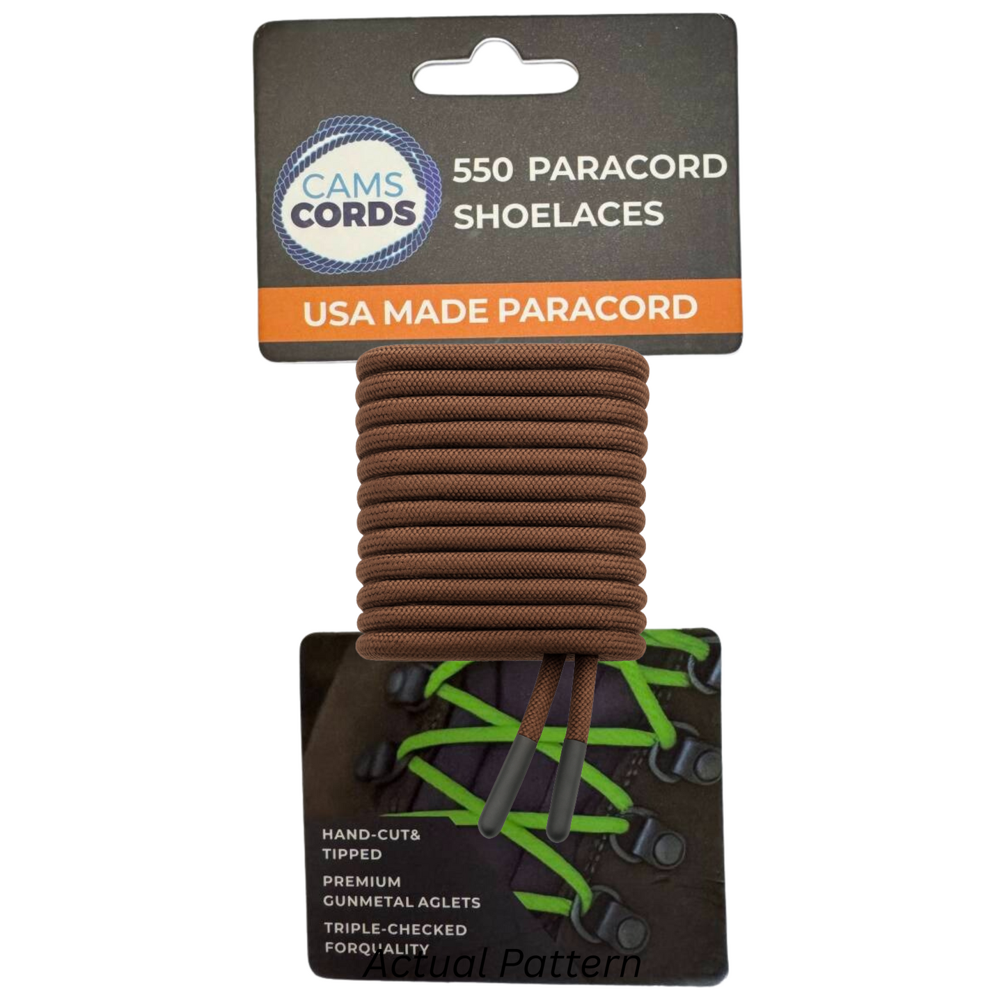 Walnut Brown 550 Paracord Shoelaces