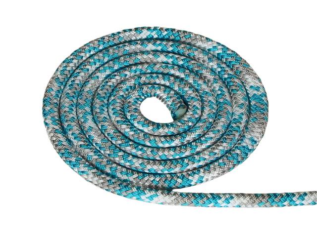 Appaloosa - Aqua-Silver-White halter - 6mm - Cams Cords