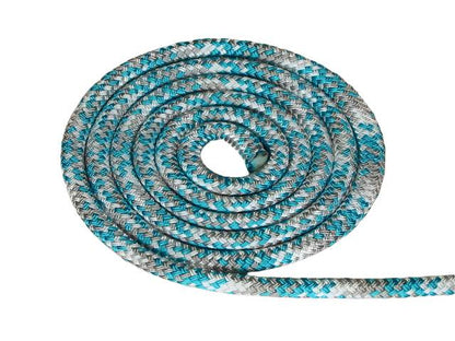 Appaloosa - Aqua-Silver-White halter - 6mm - Cams Cords