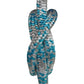 Appaloosa - Aqua-Silver-White halter - 6mm - Cams Cords