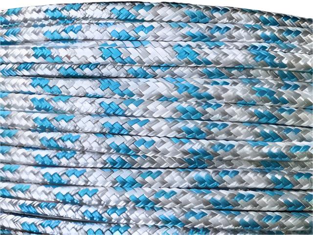 Appaloosa - Aqua-Silver-White halter - 6mm - Cams Cords