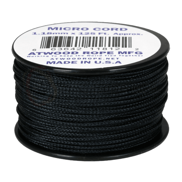 Atwood Micro Cord 1.18mm - Black - Cams Cords