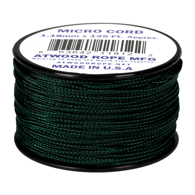 Atwood Micro Cord 1.18mm - Hunter Green - Cams Cords