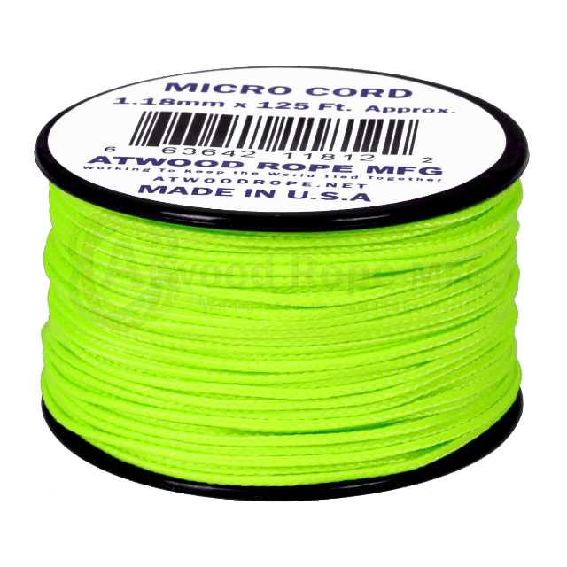 Atwood Micro Cord 1.18mm - Neon Green - Cams Cords