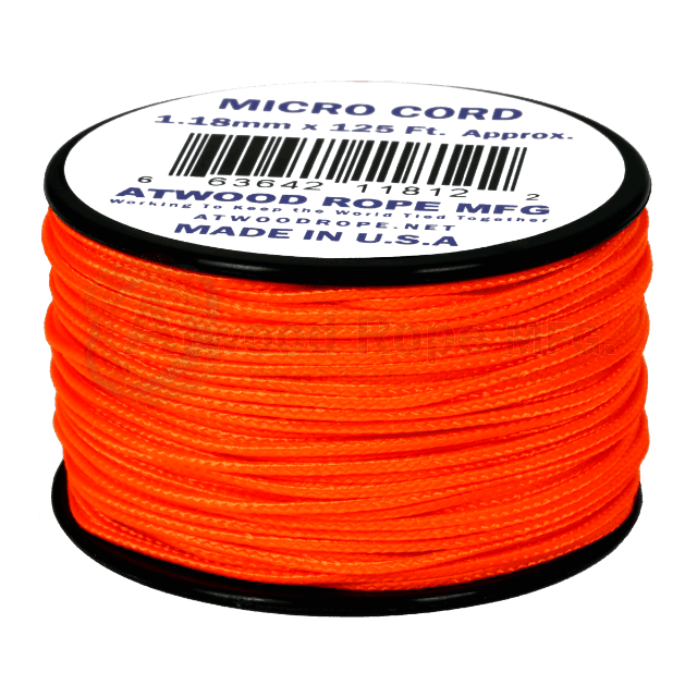 Atwood Micro Cord 1.18mm - Neon Orange - Cams Cords