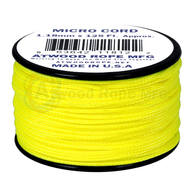 Atwood Micro Cord 1.18mm - Neon Yellow - Cams Cords
