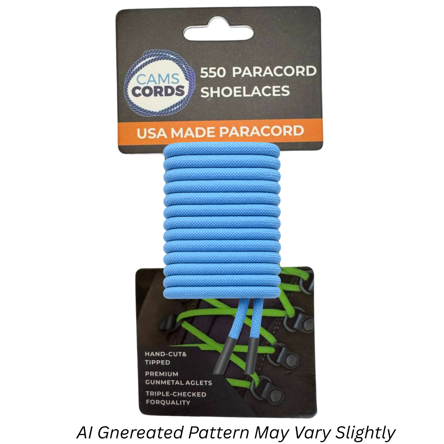 Baby Blue 550 Paracord Shoelaces