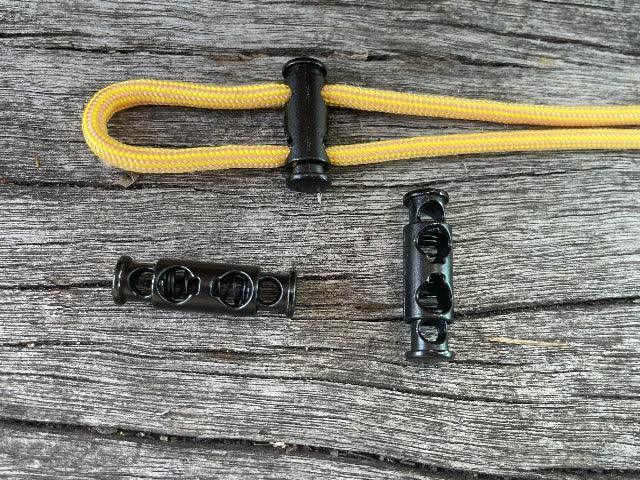 Barrel Toggle - Metal - double end Black - Cams Cords