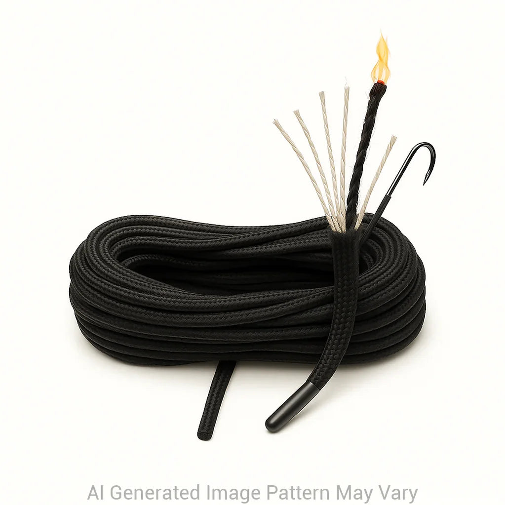 Fish n Fire Black Survival  550 Paracord Shoelaces