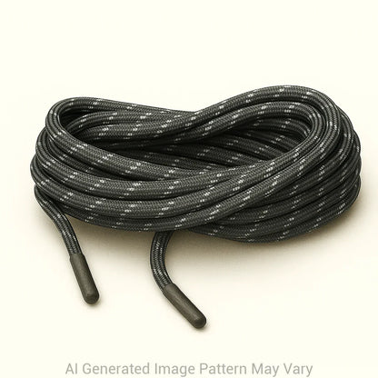 Black  550 Paracord Reflective Shoelaces