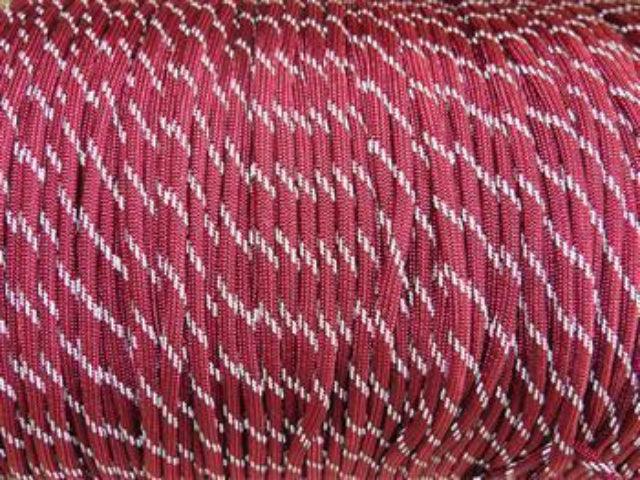 Burgundy Reflective Paracord - Cams Cords