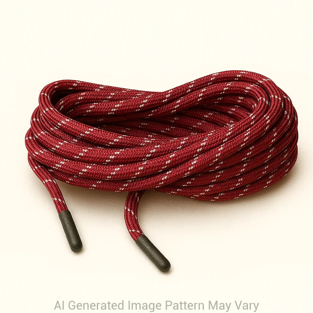 Burgundy  550 Paracord Reflective Shoelaces