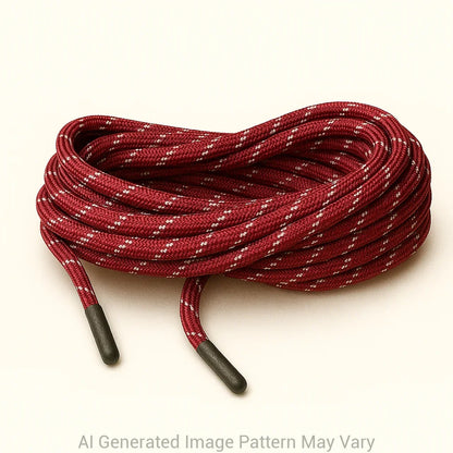 Burgundy  550 Paracord Reflective Shoelaces