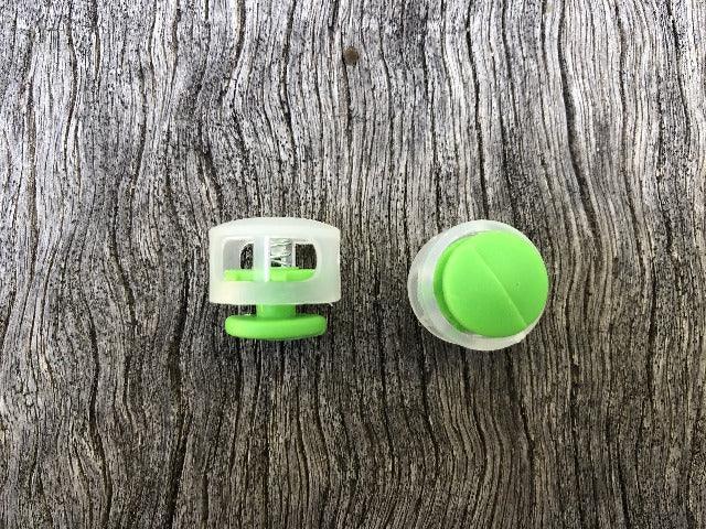 Button Toggle - Clear & Green - Cams Cords