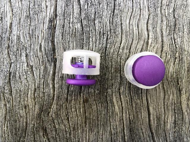 Button Toggle - Clear & Purple - Cams Cords