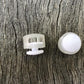 Button Toggle - Clear & White - Cams Cords