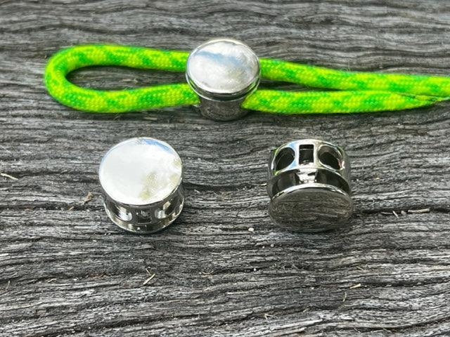 Button Toggle - Metal - Silver - Cams Cords