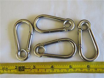 Carabiner - 60mm Stainless Steel - Cams Cords