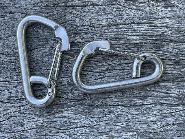 Carabiner - 80mm Stainless Steel - Cams Cords