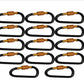 Carabiner - Black & Orange 80mm - Cams Cords