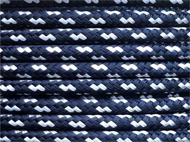 Fleck - Double - Navy with White halter - 6mm - Cams Cords