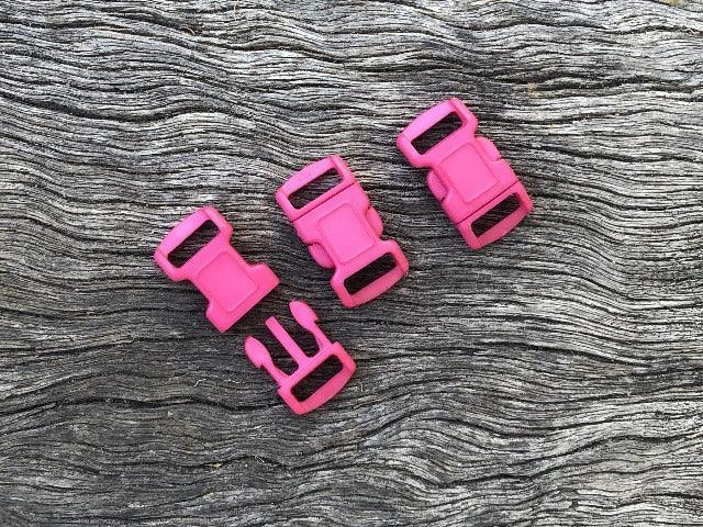 Fluoro Pink Buckles - 10mm - Cams Cords
