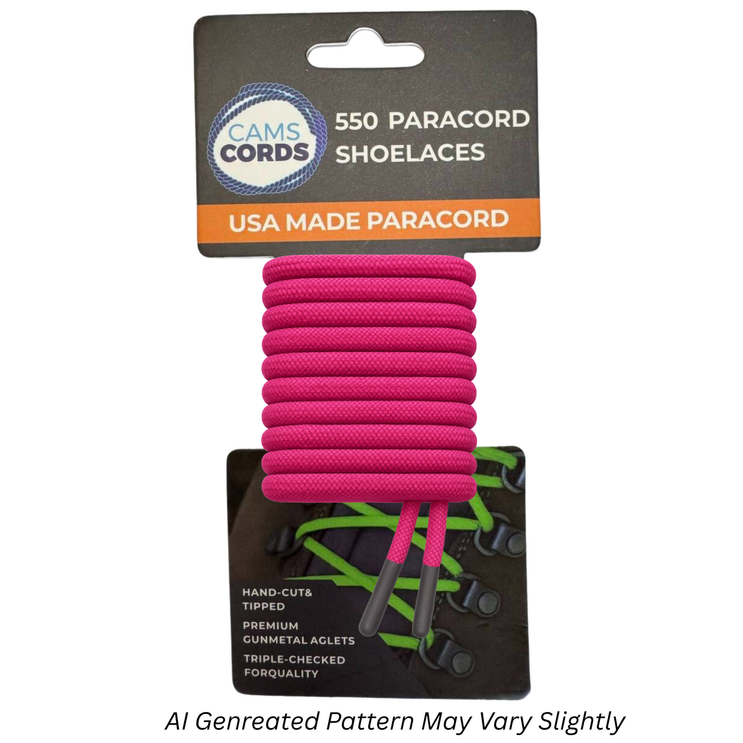Fuchsia 550 Paracord Shoelaces