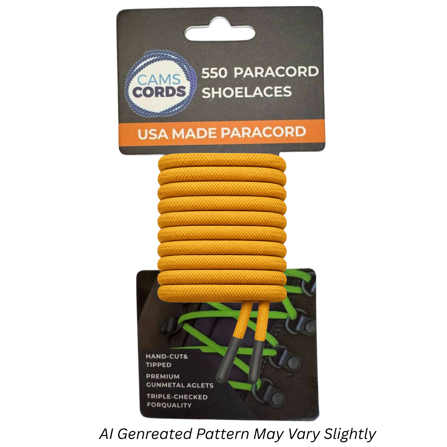 Golden Rod 550 Paracord Shoelaces
