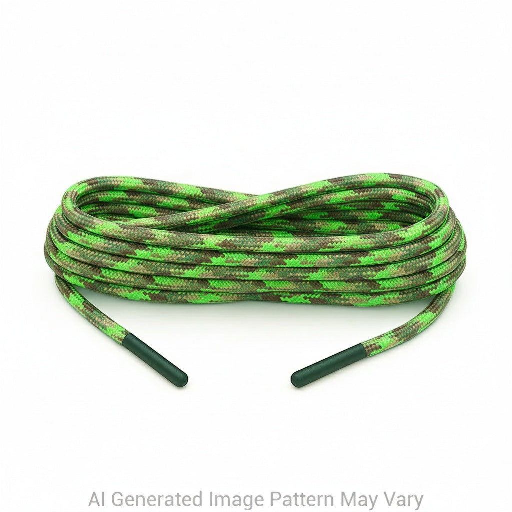 Neon Green Flame 550 Paracord Shoelaces