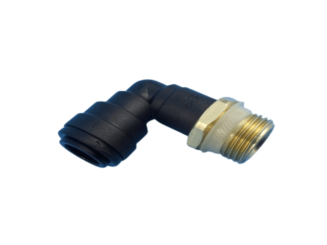 John Guest Brass Wingback Elbow – 1/2 BSP Thread, 15mm Pipe OD, PM15WB