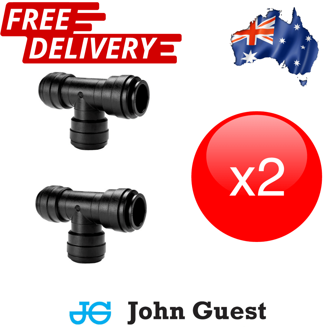 John Guest Speed Fit 12mm Tee Connector twin pack with FREE Delivery - Cams Cords