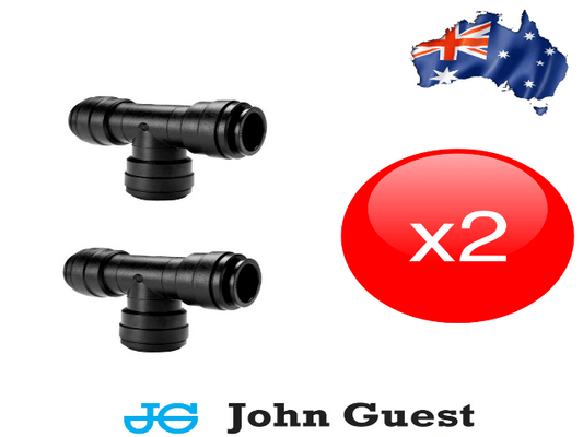 John Guest Speed Fit 12mm Tee Connector twin pack with FREE Delivery - Cams Cords