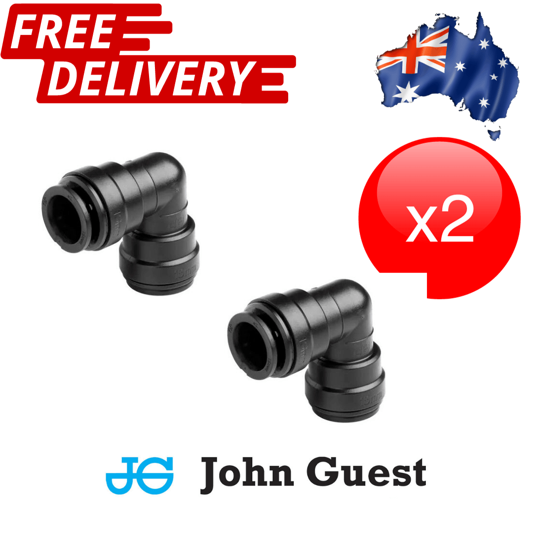 John Guest Speed Fit 12mm x 90 Degree Elbow Connector Twin Pack with FREE Delivery - Cams Cords
