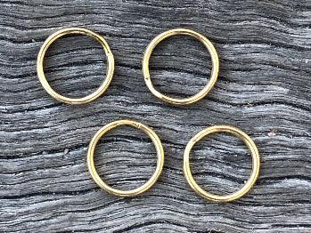 Key Rings / Split Rings - Gold 15mm - Cams Cords