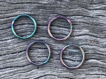 Key Rings / Split Rings - Rainbow 15mm - Cams Cords